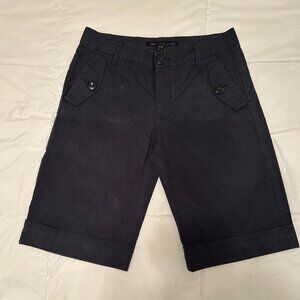 Marc by Marc Jacobs Shorts Women’s 6 Navy Pinstripe Cuffed Cotton Blend